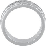 14K White 1/3 CTW Diamond Milgrain Anniversary Band photo 2