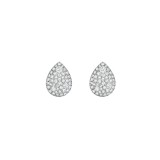 Henri Daussi 14k White Gold Diamond Stud Earrings photo