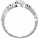 14K White 1/4 CTW Diamond Two-Stone Ring photo 2