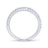 Gabriel & Co. 14k White Gold Contemporary Anniversary Wedding Band photo 2