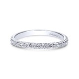 Gabriel & Co. 14k White Gold Contemporary Anniversary Wedding Band photo