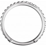 14K White Stackable Bead Ring photo 2