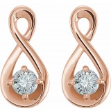 14K Rose 1/5 CTW Diamond Infinity-Inspired Earrings photo 2