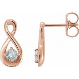 14K Rose 1/5 CTW Diamond Infinity-Inspired Earrings photo