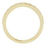 14K Yellow 1/4 CTW Diamond Milgrain Anniversary Band photo 2