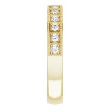 14K Yellow 1/4 CTW Diamond Milgrain Anniversary Band photo 4