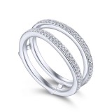 Gabriel & Co. 14k White Gold Victorian Enhancer Wedding Band photo 3