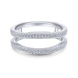 Gabriel & Co. 14k White Gold Victorian Enhancer Wedding Band photo