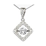 Gems One 14KT White Gold & Diamond Rhythm Of Love Neckwear Pendant  - 1-1/4 ctw photo
