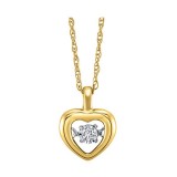 Gems One 10KT Yellow Gold & Diamond Rhythm Of Love Neckwear Pendant  - 1/10 ctw photo
