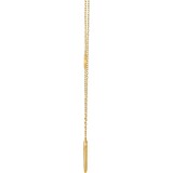 14K Yellow Triangle 18 Necklace photo 2