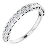 14K White 1/4 CTW Diamond Anniversary Band photo