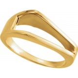 14K Yellow Negative Space Ring photo 3