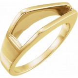 14K Yellow Negative Space Ring photo