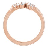 14K Rose 1/2 CTW Diamond Cluster Bypass Ring photo 2