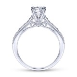 Gabriel & Co. 14k White Gold Contemporary Straight Engagement Ring photo 2