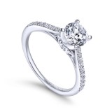 Gabriel & Co. 14k White Gold Contemporary Straight Engagement Ring photo 3