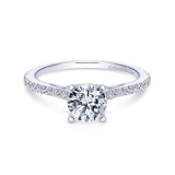 Gabriel & Co. 14k White Gold Contemporary Straight Engagement Ring photo