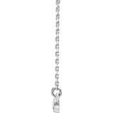 14K White Graduated Bezel-Set 1/8 CTW Diamond 16-18 Necklace photo 2