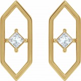 14K Yellow 1/3 CTW Diamond Geometric Earrings photo 2