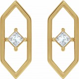 14K Yellow 1/3 CTW Diamond Geometric Earrings photo 2