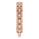 14K Rose 1/8 CTW Diamond Accented Heart Anniversary Band photo 4