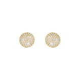 Henri Daussi 14k Yellow Gold Diamond Stud Earrings photo