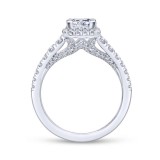 Gabriel & Co. 14k White Gold Entwined Halo Engagement Ring photo 2