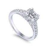 Gabriel & Co. 14k White Gold Entwined Halo Engagement Ring photo 3