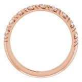 14K Rose .08 CTW Diamond Anniversary Band photo 2