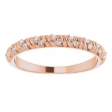 14K Rose .08 CTW Diamond Anniversary Band photo 3