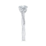 Shah Luxury 18K White Gold Diamond Engagement Ring (Semi-Mount) photo 3
