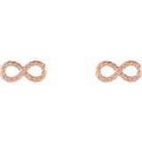 14K Rose Infinity-Inspired Rope Earrings photo 2