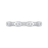Shah Luxury 14K White Gold Round Diamond Eternity Wedding Band photo