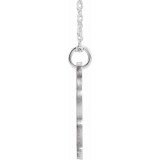 14K White Script Initial R 16-18 Necklace photo 2