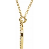 14K Yellow 1/8 CTW Diamond 16 Necklace photo 2
