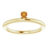 14K Yellow Citrine Stackable Ring photo 3