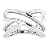 14K White Negative Space Ring photo 3