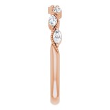 14K Rose 1/3 CTW Diamond Anniversary Band photo 4