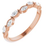 14K Rose 1/3 CTW Diamond Anniversary Band photo