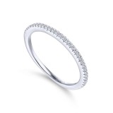 Gabriel & Co. 14k White Gold Contemporary Curved Wedding Band photo 3