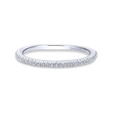 Gabriel & Co. 14k White Gold Contemporary Curved Wedding Band photo