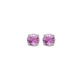 Gems One 14Kt White Gold Pink Sapphire (1/2 Ctw) Earring photo