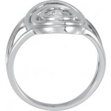 14K White 17.8 mm Freeform Ring photo 2