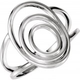 14K White 17.8 mm Freeform Ring photo