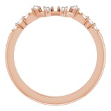 14K Rose 1/6 CTW Diamond Matching Band photo 2