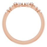 14K Rose 1/6 CTW Diamond Matching Band photo 2