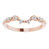 14K Rose 1/6 CTW Diamond Matching Band photo 3