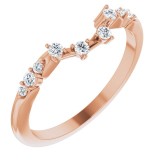 14K Rose 1/6 CTW Diamond Matching Band photo