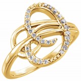 14K Yellow 1/6 CTW Diamond Ring photo